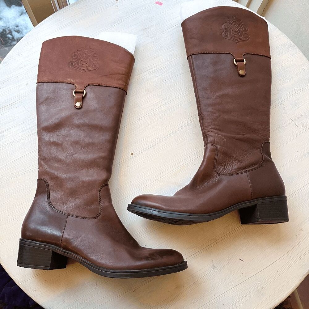 Franco Sarto Brown Heeled Boots